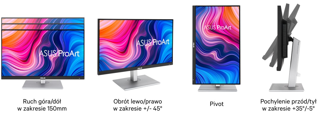Ergonomia monitorów Asus ProArt