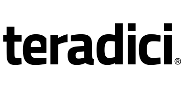 Alstor SDS logo firmy Teradici, małe litery na bezbarwnym tle
