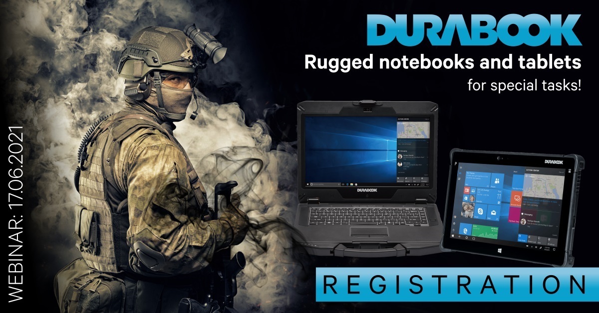 Durabook webinar (17.06.2021): rugged notebooks and tablets for special tasks